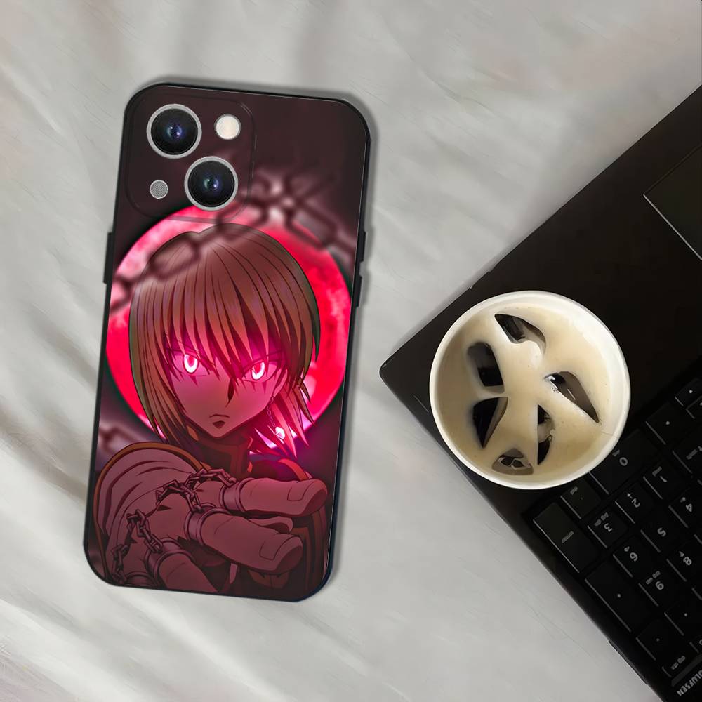 Hunter X Hunter Kurapika Phone Case For iPhone 17,16,15,14,13,12,11,Pro,XS,Max,XR,Plus,E,SE4,Mini Black Soft Cover