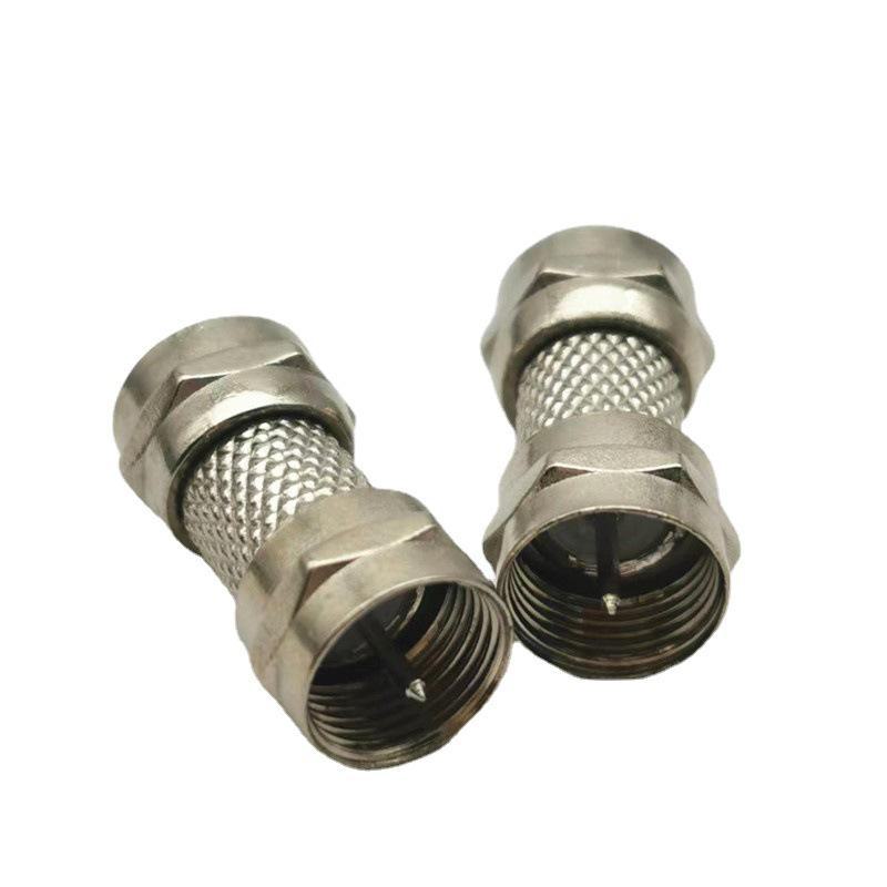 British F-Type Male-to-Male Connector Adapter for Set-Top Boxes