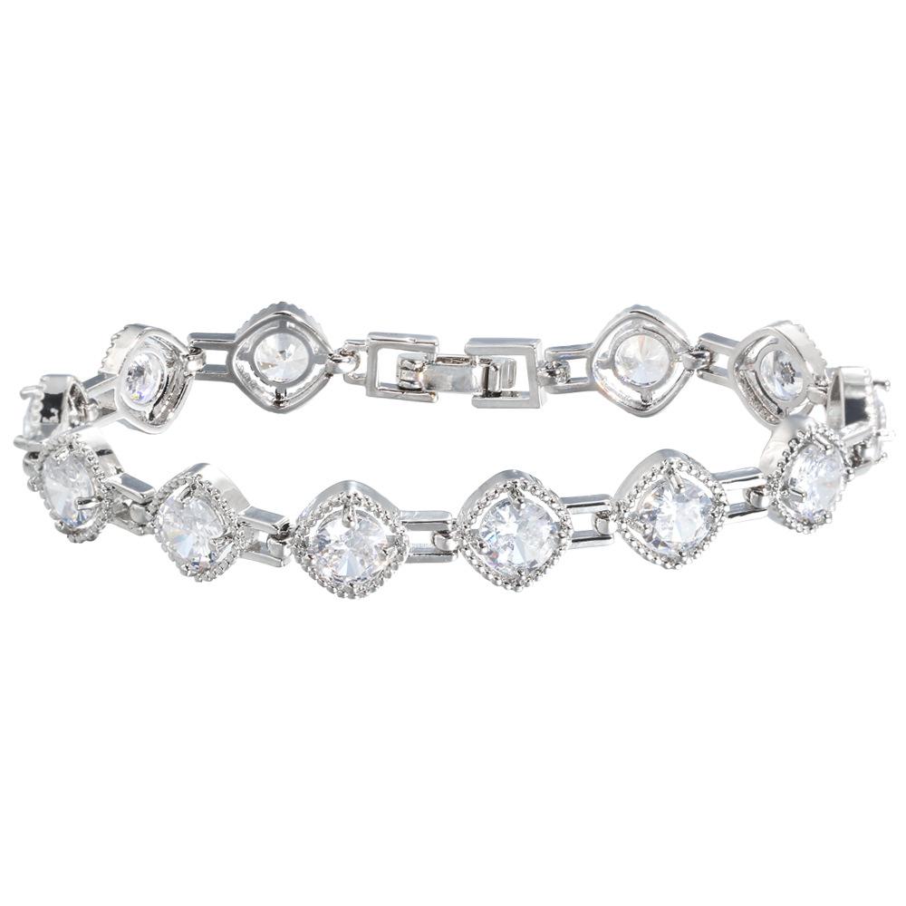 Super Flash Zircon Bracelet, Simple And Popular Temperament, Women'S Hand Jewelry, Multi-Color Optional