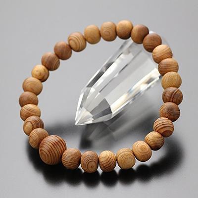 Prayer Beads Bracelet 7 X 8 Mm Yakusugi Prayer World Heritage Site Yakushima Yakusugi Natural Wood Wooden Amulet Brown <Stock Clearance>