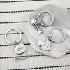 Fish Bone Cat Stainless Steel Keychain Cute Cartoon Matching Style Fashion Couple Friend Pendant Practical Bag Decoration