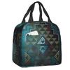 Custom Maoris Kowhaiwhai Pattern Lunch Bag Men Women Thermal Cooler Insulated Lunch Box for Children School