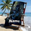 Custom Name Personalized Avatar Print Beach Towel, for Trip Camping Beach Party Home Decor, Birthday Gift for Family & Friends