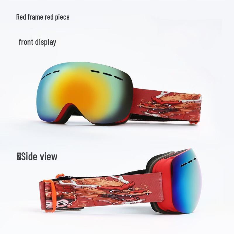 Yiling Adult Anti-Fog Spherical Ski & Cycling Goggles