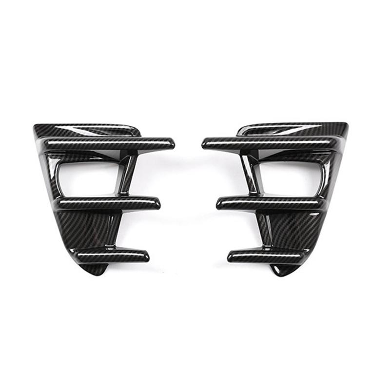 Front Bumper Fog Light Grille Cover Fog Light Bezel Covers for Toyota 86 FT86 GT86 ZN6 2016- Carbon Fiber Pattern