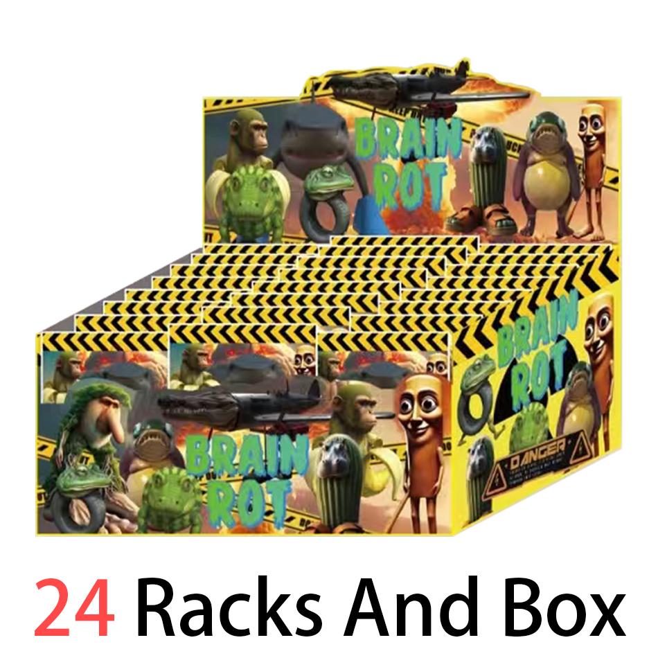 8Pcs/Set Anime Tung Tung Sahur Figure 24Pcs Baged Action Figurine Doll Kits Collection PVC Model Toy Children Birthday Gift