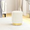 Day and Night - Day and Night Hocker Round White Plush