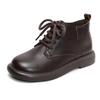 Leather Short Boots Women's Platform Martin Boots Autumn and Winter Thick Heel Women's Boots Leather Shoes Spring and Autumn Versatile Single Boots