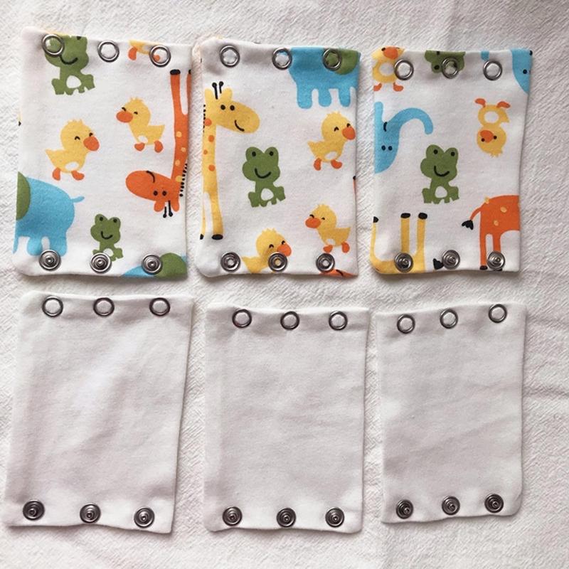 5 Peças Extensor de Roupa de Bebê Extensores de Algodão para Body Macacão de Fralda Alongar Estender Filme Parceiro de Macacão para Bebês Meninos Meninas