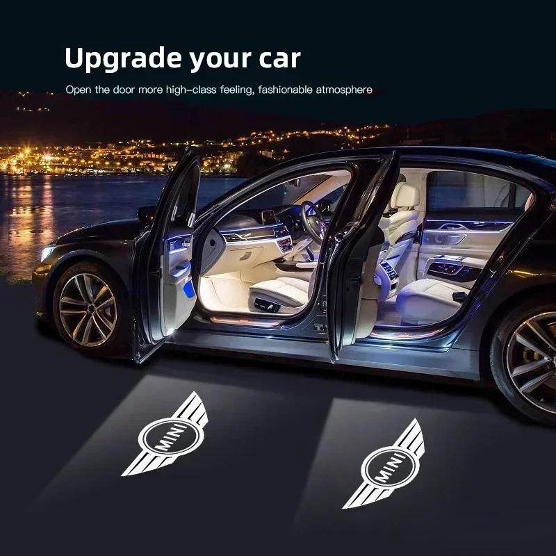 For mini DF01/HD Led Welcome Light Car Door Projector Lamp Decoration For BMW MINI Cooper S Works JCW R55 R56 R50 R53 R60 R61 F54 F55 F56 F60