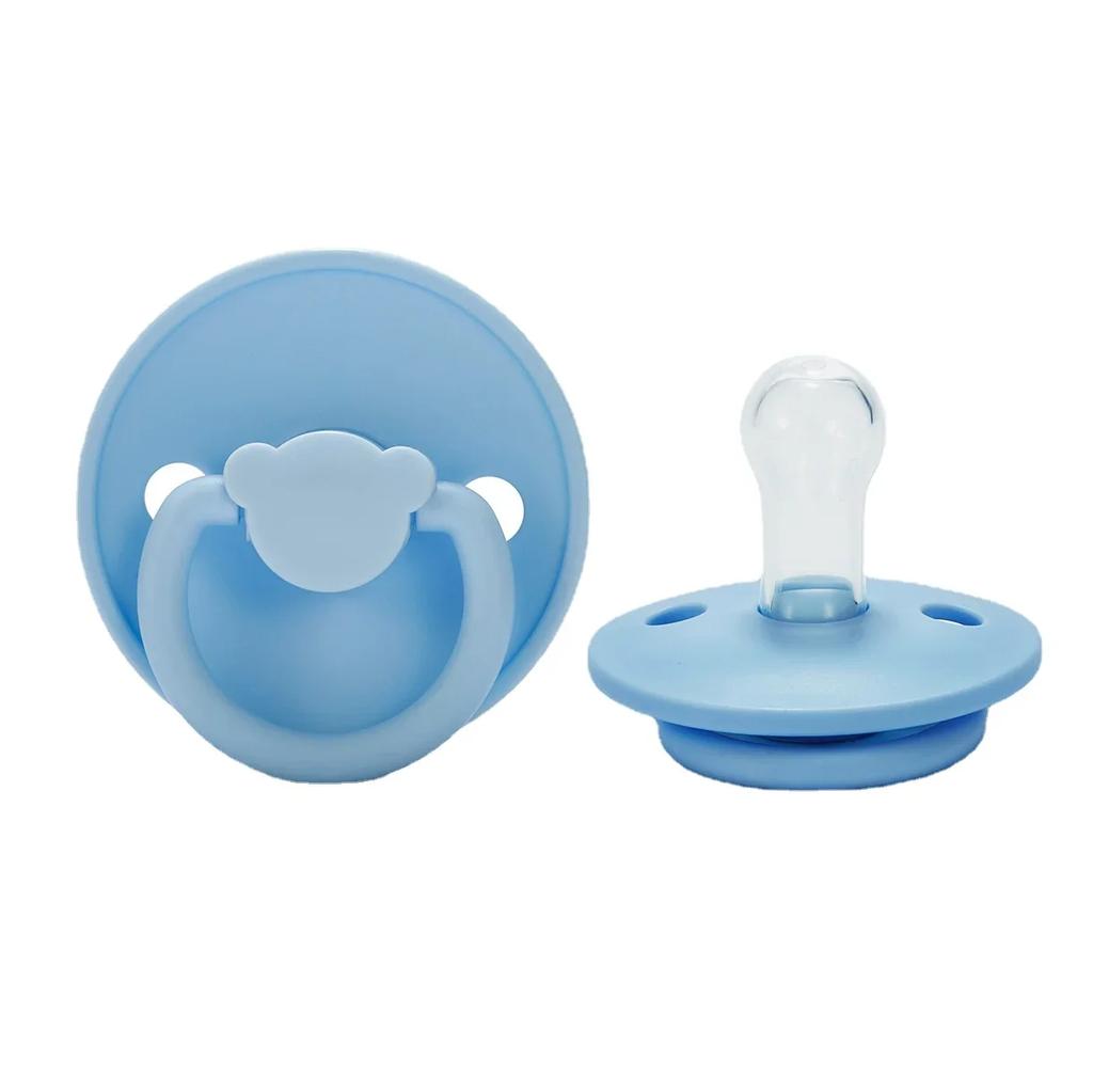 Baby Pacifier Food Grade Silicone Newborn Pacifier Without Bisphenol A Baby Pacifier Solid Color Silicone Pacifier Baby Gift