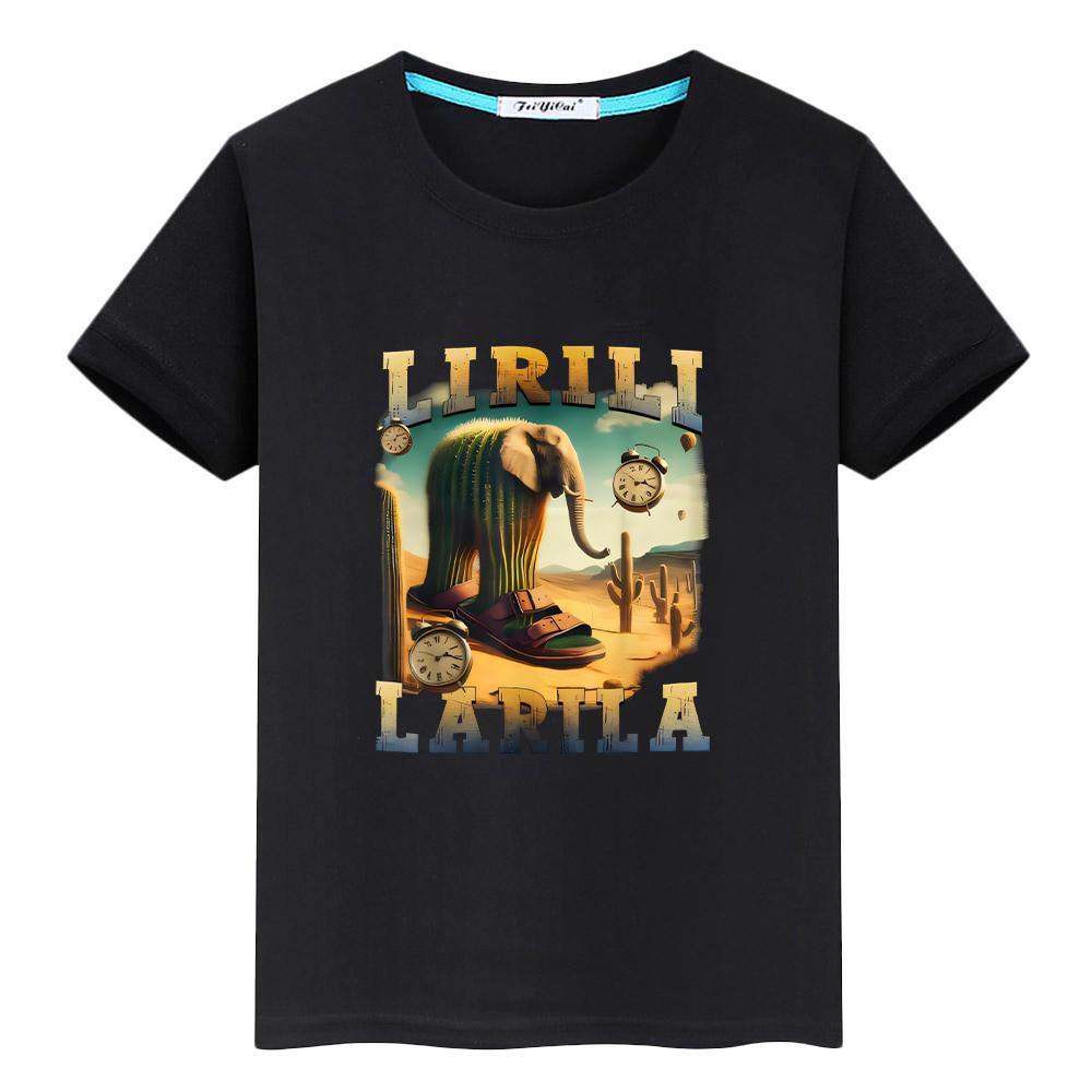 Italian Brainrot print  100%Cotton cartoon t shirt for kids boy 10years Tees Short  Anime Tops kids clothes girls y2k one piece