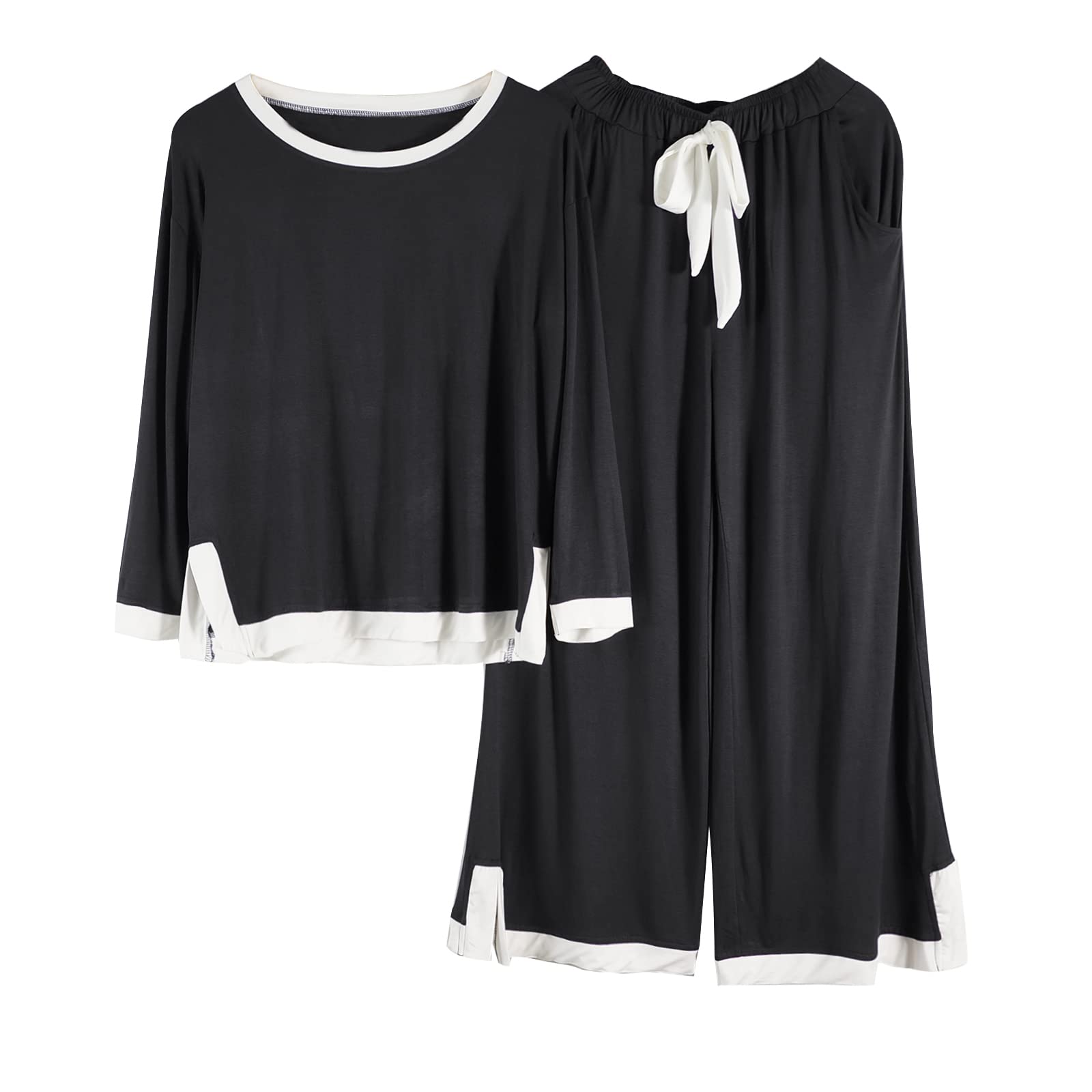 

Пижама Unifizz с длинным рукавом из вискозы Стильная Удобная и Свободная с Талией Идеально подходит для и Размер M Женский Комплект, Домашняя одежда, Футболка Брюки, Посадка, Тонкий,