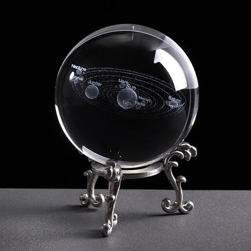 3D Miniature Planets Model Sphere Crystal Ball 6cm Laser Engraved Solar System Ball Home Decoration Accessories Decoracion Hogar