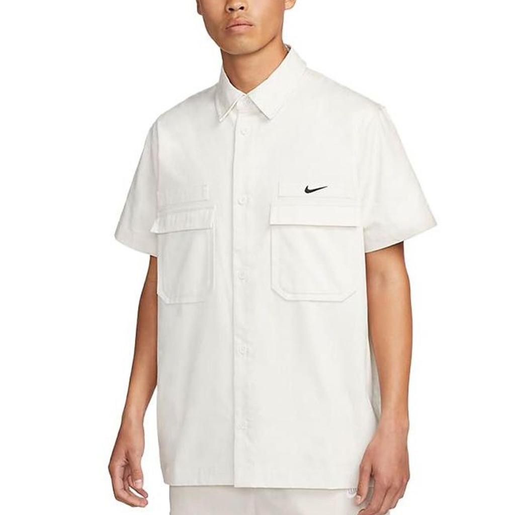 Nike Męska koszula wojskowa z krótkim rękawem 'Biała' Life Woven DX3341-030