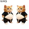 3D Fat Chai Dog Anti Collision Stickers DIY Cute Kitten Soft Silicone Self-Adhesive Stickers Children's Toy Birthday Gift