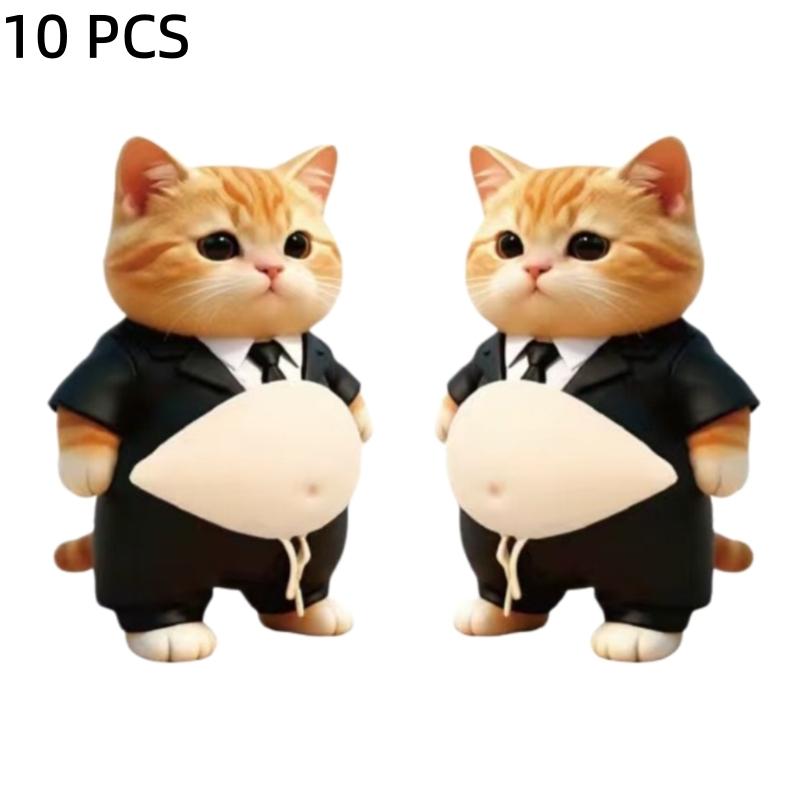 3D Fat Chai Dog Anti Collision Stickers DIY Cute Kitten Soft Silicone Self-Adhesive Stickers Children's Toy Birthday Gift