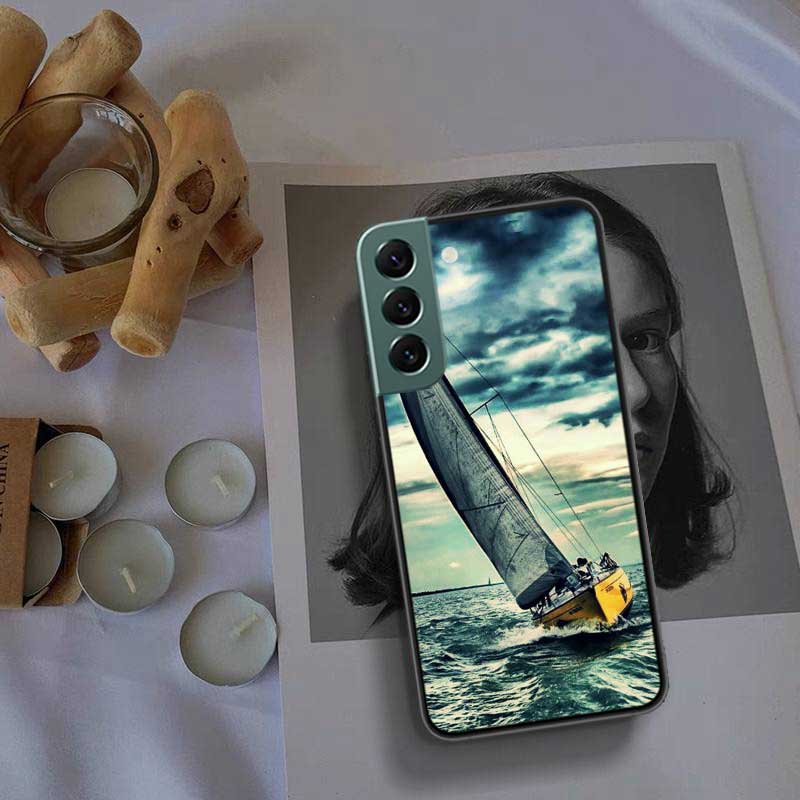 Sailing Boat Phone Case For Samsung A16 A26 A36 A56 Galaxy A02S A12 A52S A13 A23 A33 A53 A54 A34 A24 A14 A22 A32 A42 A72 Cover C