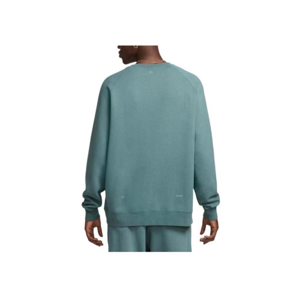 Nike Solid Logo Print Raglan Loose Fit Crew Neck Long Sleeve Sweatshirt Men Sweatshirt Mineral-Slate FN8160-382