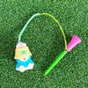Anti Lost Golf Tee Hanger with Tee Colorful Cartoon Plastic Tee Hoop Ring with Strap Golf Accessories for Men Women Golfer Gifts