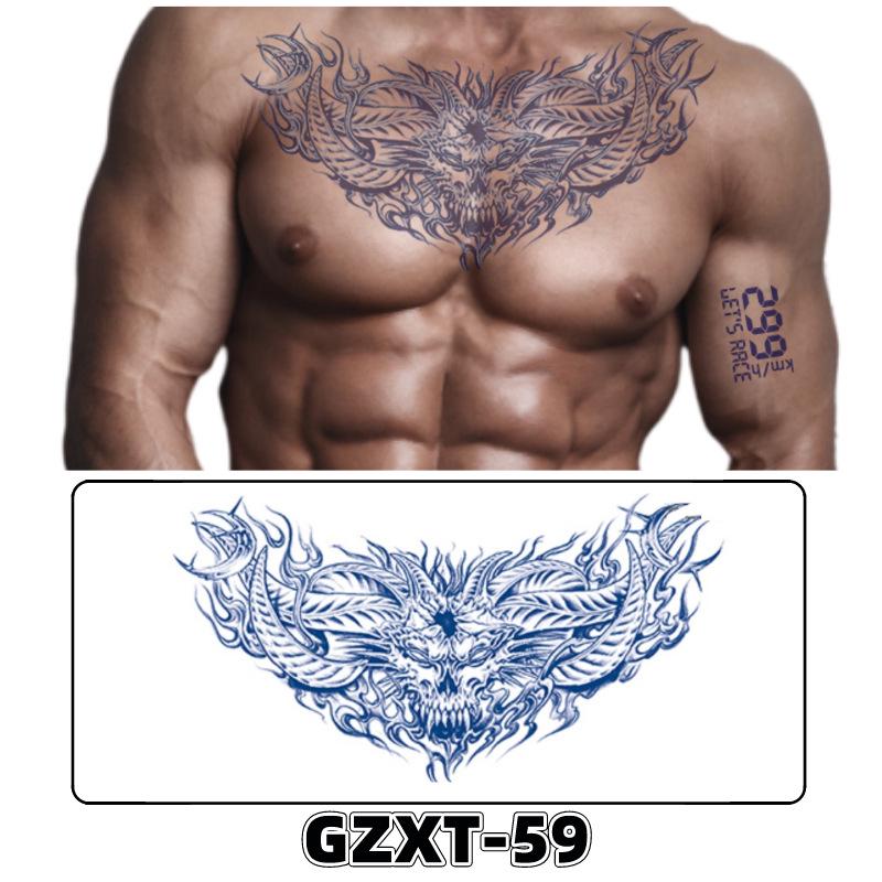 Waterproof Herbal Semi-Permanent Flower & Wings Sleeve Tattoo Sticker