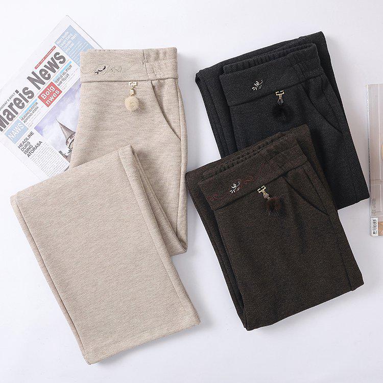 2026 Spring Stylish High-Waisted Straight-Leg Pants for Middle-Aged Women: Versatile Casual Pants for Spring & Autumn