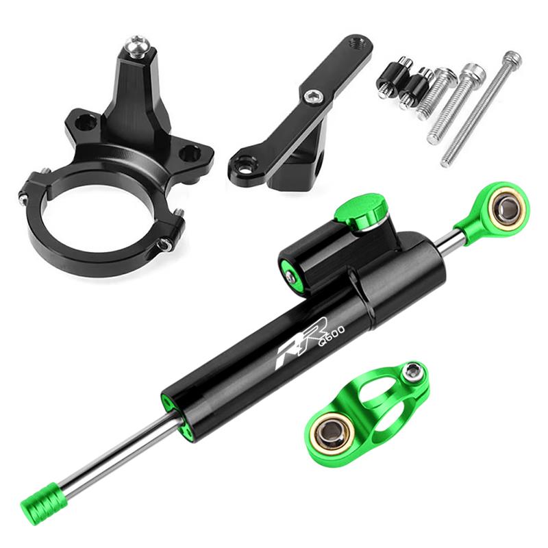 For QJMOTOR RRQ600 Motorcycle Aluminum Steer Damper Mounting Bracket Kit RRQ600 2021 2022 Fiber Carbon Accessories
