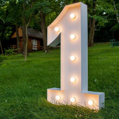 1Pcs 73cm Balloon Frame with Warm Light 3D KT Board Filled Balloon Digital Model Suitable for Birthday Party, Anniversary Decorations