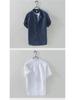 Men's Short-Sleeve Chinese-Style Linen Cotton Shirt - Casual Loose Fit