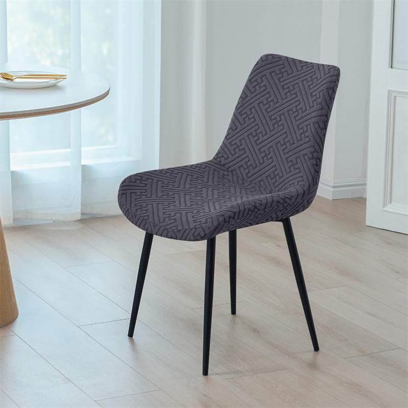 

1/4pcs Nordic Dining Chair Slipcovers Jacquard Curved Chair Covers Elastic Stretch Seat Cover for Wedding Hotel Home Decor 1PC chair cover
