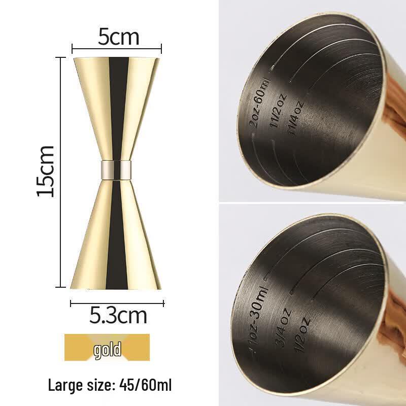 Rose Gold Japanese Style Stainless Steel Double Jigger