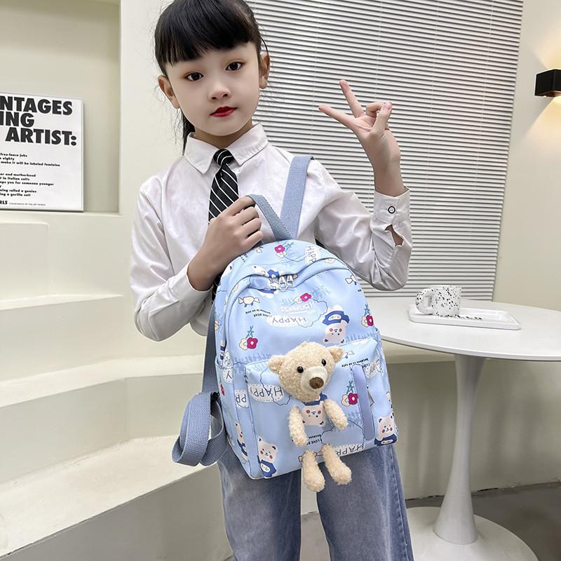 Adorable Bear Plush Backpack For Kids Lightweight Breathable Durable School Bag