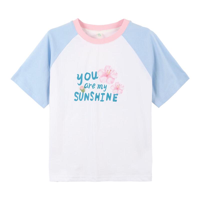 Xiaoyinman Girls' Antibacterial Cotton Printed T-Shirt