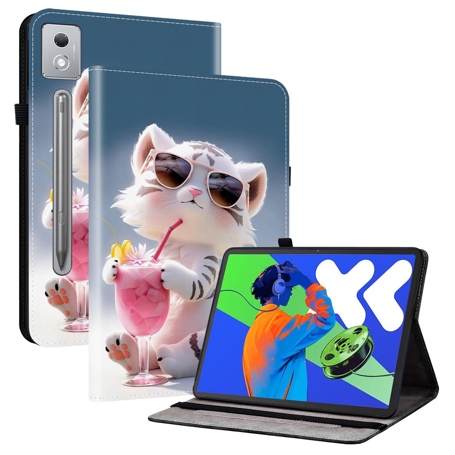 

Шкіряний чохол для Lenovo Idea Tab Pro/Tab P12 Pro 12.7 2025/Xiaoxin Pad Pro 12.7 (2025) Чохол-підставка з принтом для планшета Lion Head