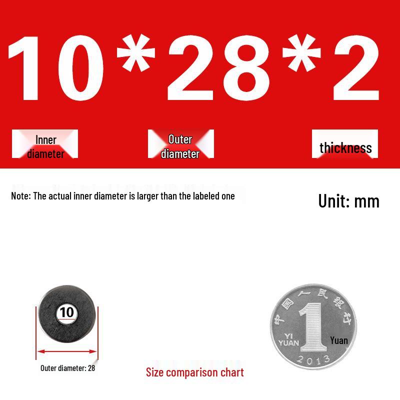 Galvanized Metal Flat Washer - Thin, Thickened, Enlarged Edge, Round, Sizes M3 to M10