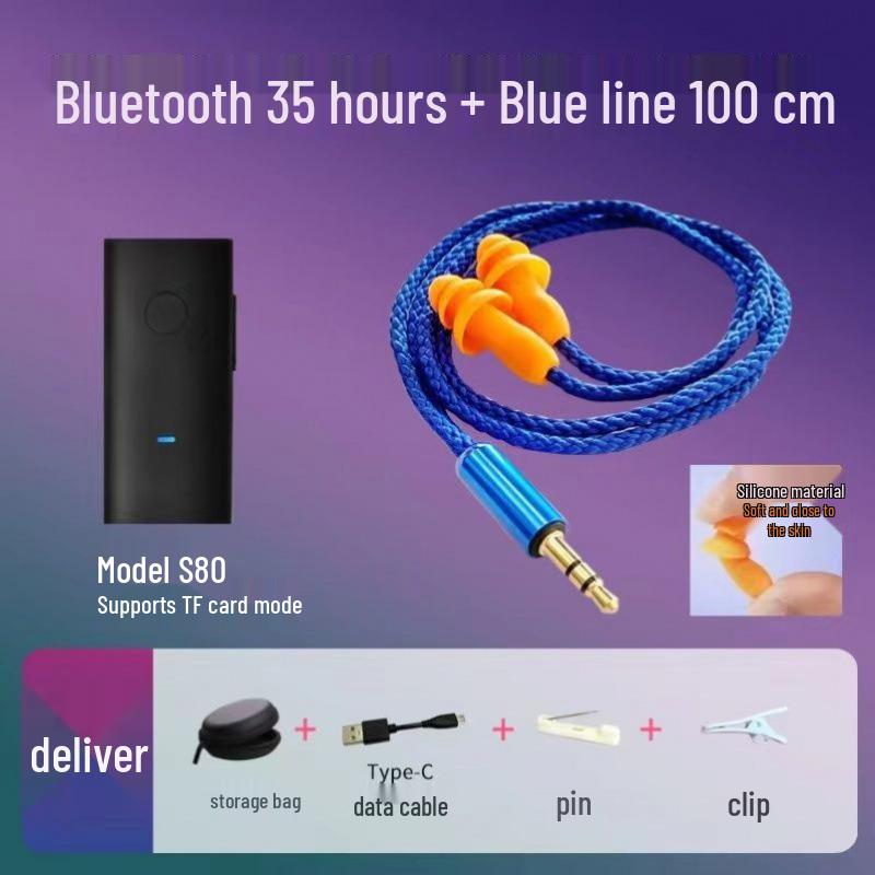 Bluetooth Noise-Cancelling Low Bass HD Wired Earplug Headphones for Work.