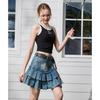 TonLion 2026 Summer Women's A-Line Patchwork Denim Short Skirt