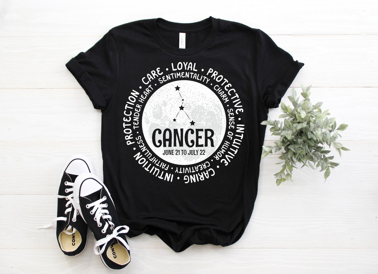 Cancer Facts Traits Horoscope Zodiac Astrological Sign Funny T-Shirt, Born June 21 to July 22, Gifts, Cancer Birthday Christmas Present Tees 160
