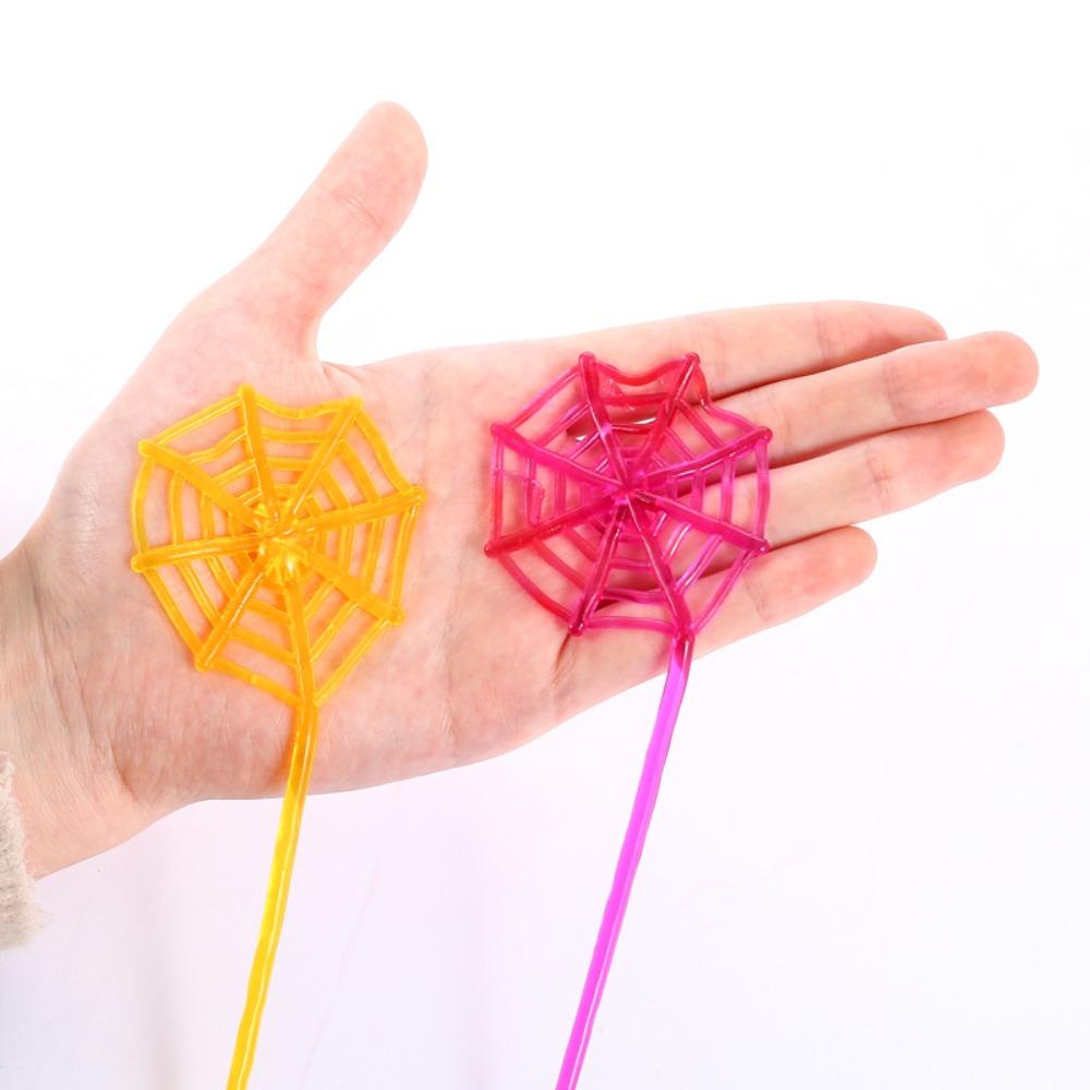 Plastic Sticky Spider Web 10Pcs Elastically Stretchable Spider Web Climbing Tricky Gag Toys Kids