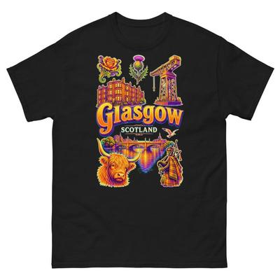 Glasgow Schottland T-Shirt Souvenir Tee Reise Andenken Geschenk Unisex Shirt