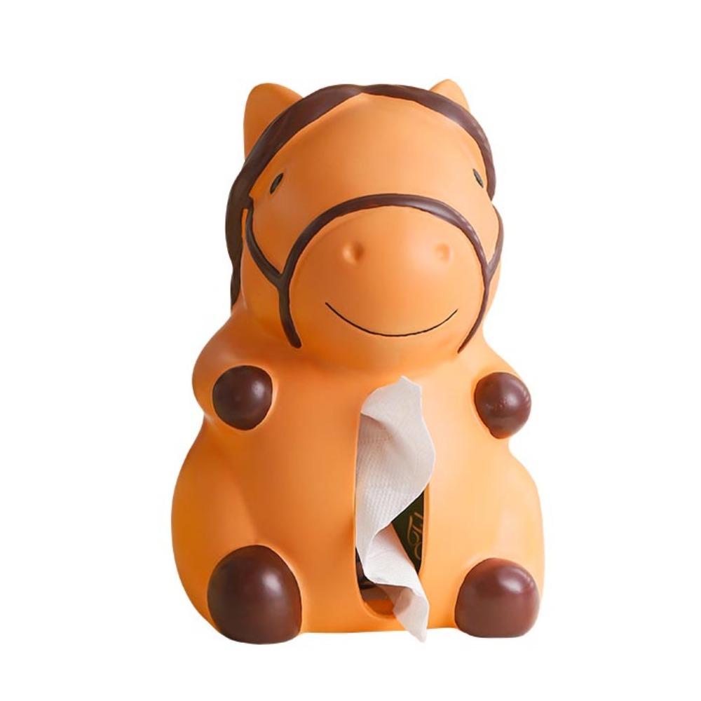 Figure Model Horse Tissue Storage Box Doll Toy Little Horse Model Toy  Birthday Gift коричневый