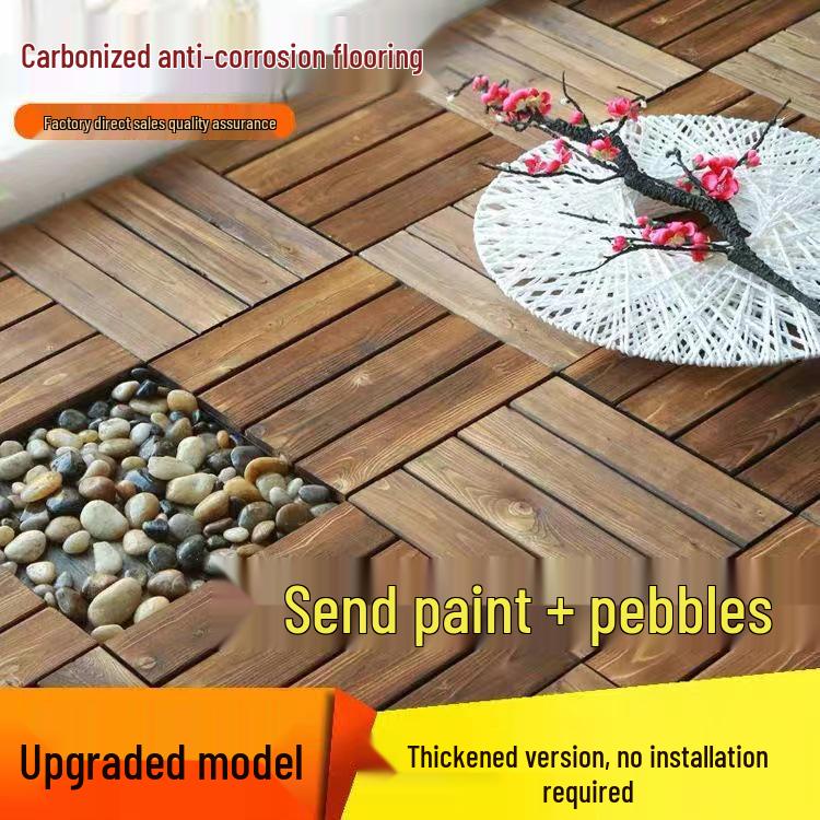 Tablas de Suelo de Madera Antisépticas para Exteriores para Jardín, Balcón y Patio