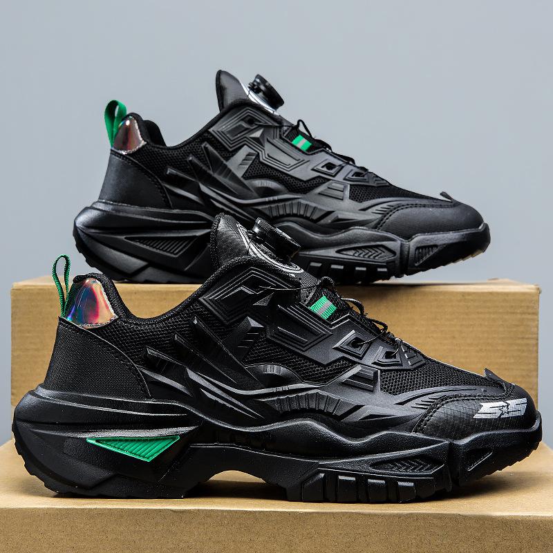 Sneakers Herren Drehende Knöpfe Außenhandel Übergröße Papa-Schuhe Paar Laufschuhe Mecha-Schuhe Herrenschuhe Fabrikdirektverkauf