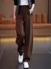 Women's High Waist Wide-Leg Pants: 2025 Autumn/Winter Fashion, Slimming, Comfortable, Casual, Loose Fit, Atmospheric, Straight-Leg Design.