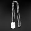 Collier Pendentif Plaque Militaire Style Industriel Engrenage en Acier Inoxydable pour Hommes Couleur Dorée Géométrique Hip Hop Punk Chaîne Colliers Bijoux