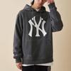 New Era FW24 MLB New York Yankees Embroidered Pullover Drawstring Vintage Washed Hoodie Unisex Hoodie Black 14397935