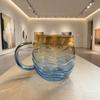 Gradient Color Ocean Theme Mug Hand-blown Sunset Mug Tea Cup Sea Glass Mug  Home
