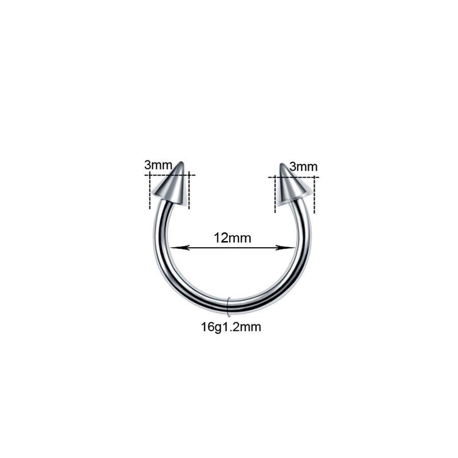 1PC G23 Titanium Nose Rings Lip Eyebrow Piercings Ear Septum Helix Cartilage Piercing Labret Nariz Septum Piercings Body Jewelry