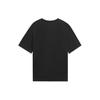 Li Ning T Shirts Unisex Black Crew Neck Moderate Straight Fit AHSS178-1
