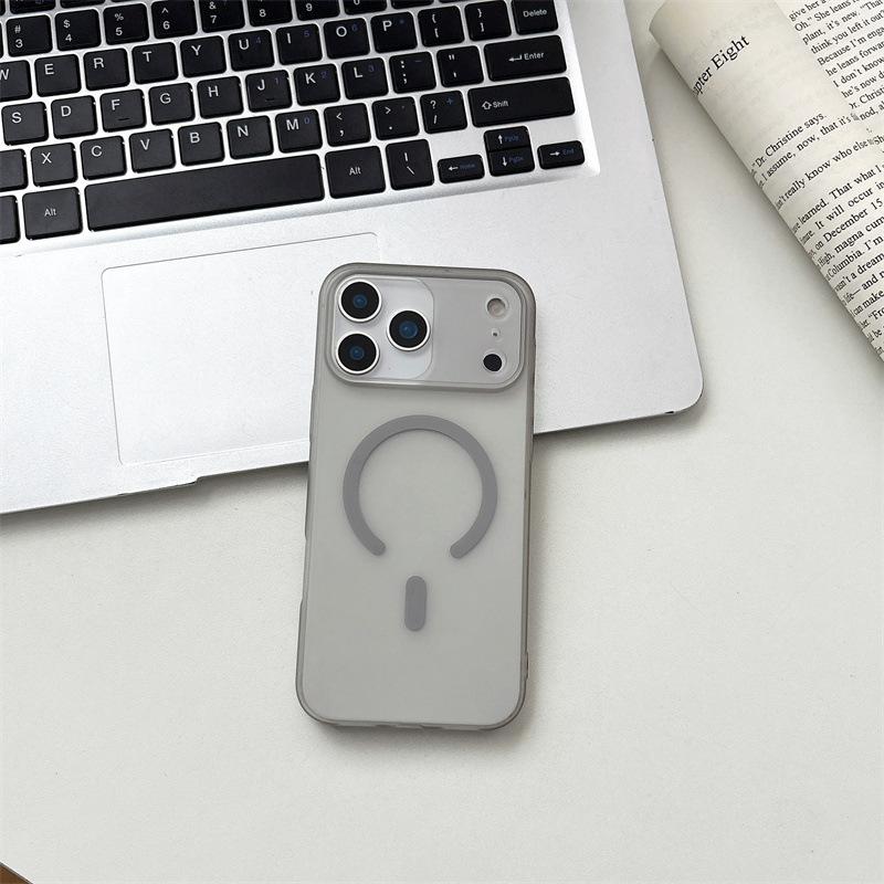 Applicable To IPhone17PROMAX Ice Mist Skin Sensor Magnetic Case Apple 16 Simple Ultra Thin Hard Protective Case 15